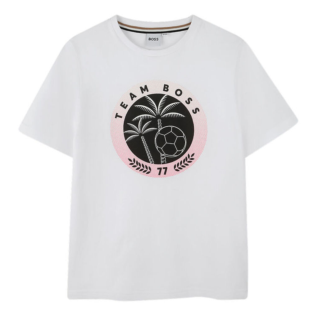 BOSS T-shirt - Team Boss - Hvid m. Print