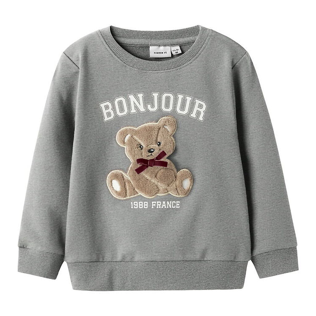 Name It Sweatshirt - NmfRear - Grey Melange