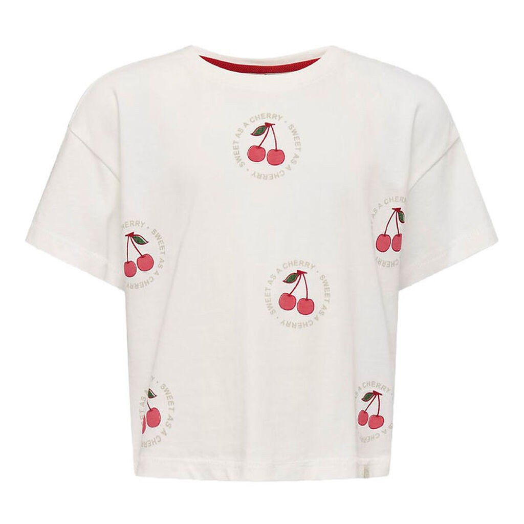 Kids Only T-shirt - KogCharlotte Life - Cloud Dancer/Fruit