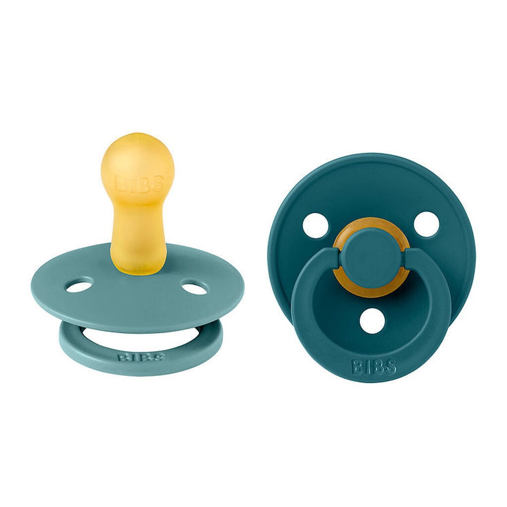 BIBS Colour Sutter - 2-pak - Str. 2 - Rund - Island Sea/Forest L