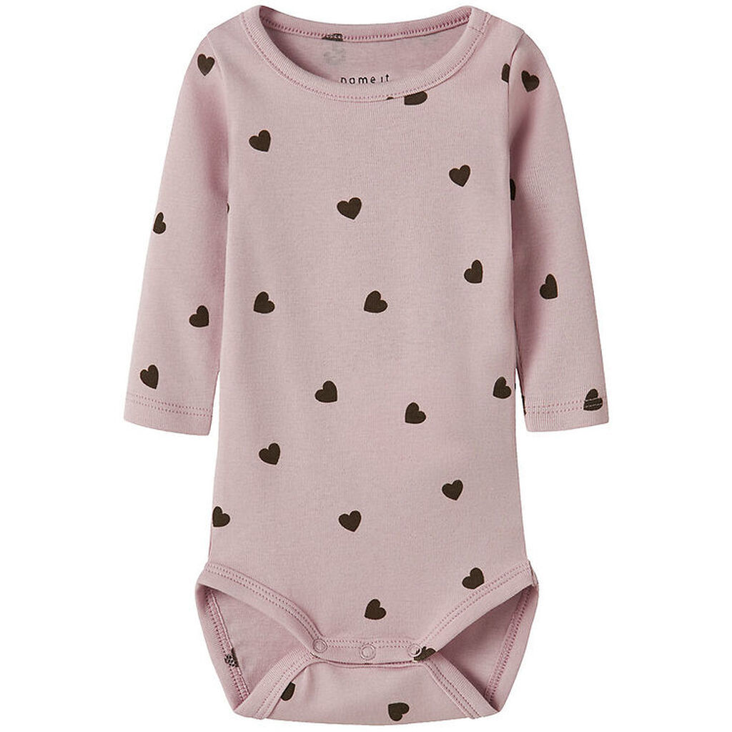 Name It Body l/æ - NbfkHeart - Burnished Lilac m. Hjerter