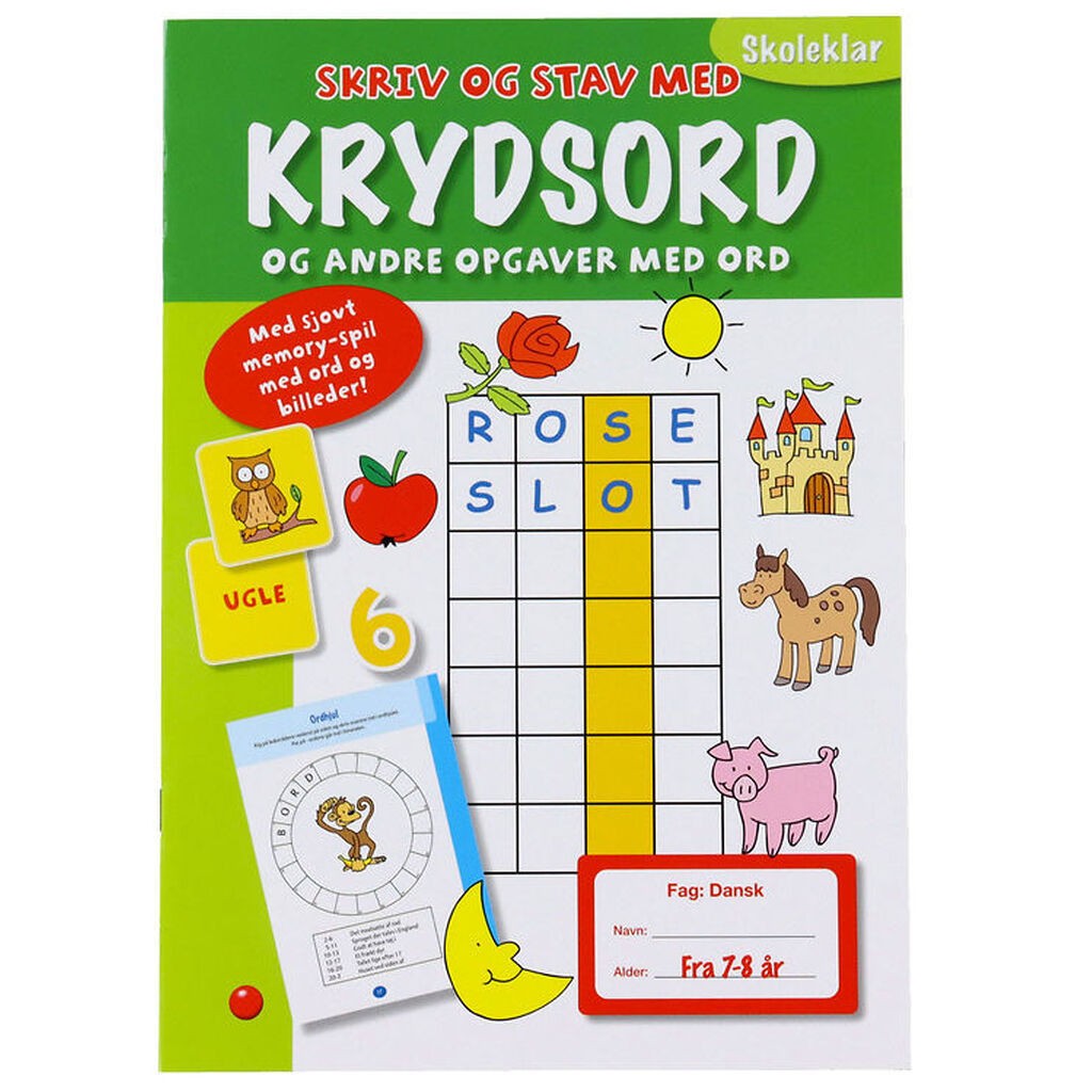 Forlaget Bolden Krydsord - Skriv Og Stav Med Krydsord - Dansk