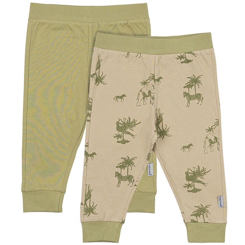 Mikk-Line Leggings - 2 pak - Gray Green