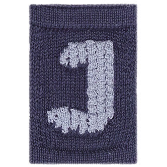Smallstuff Strikket Bogstav - J - Blå Alfabet
