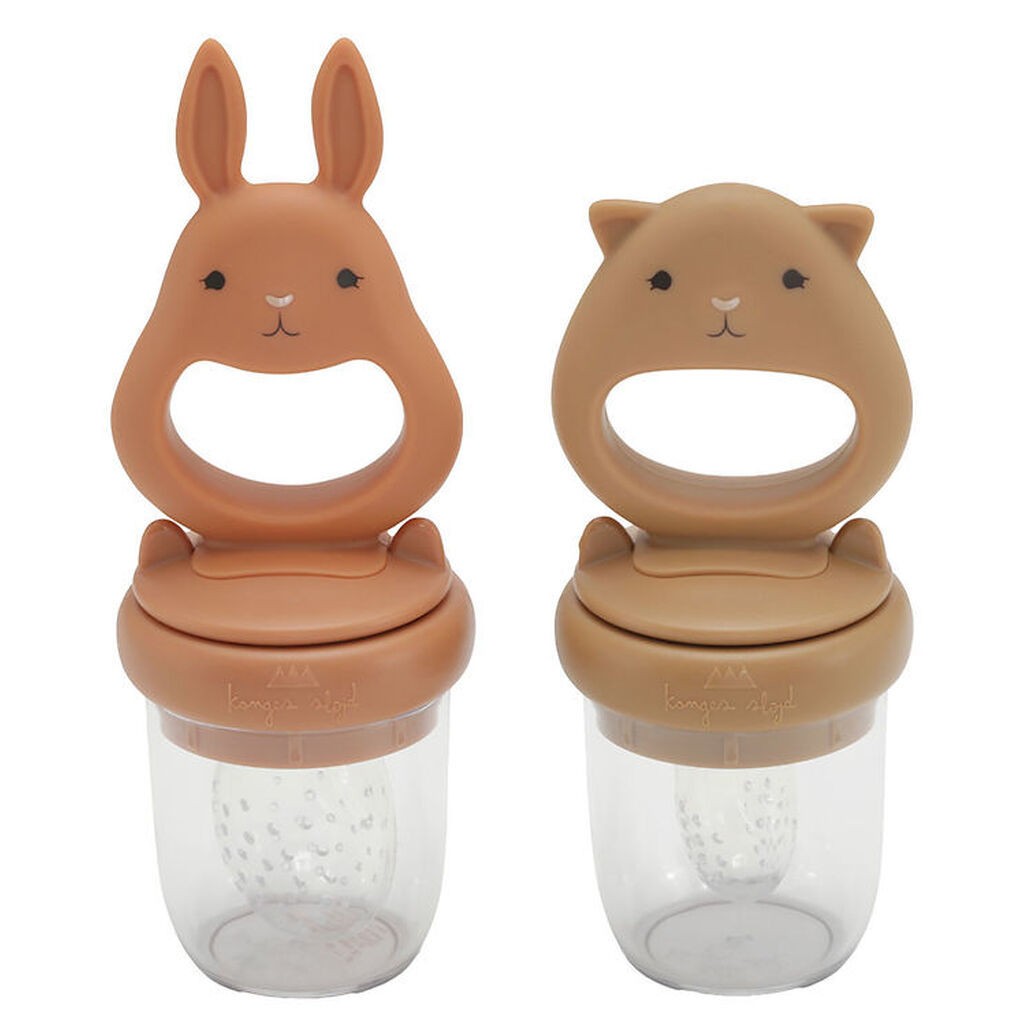 Konges Sløjd Food Feedere - 2-pak - Almond/Terracotta