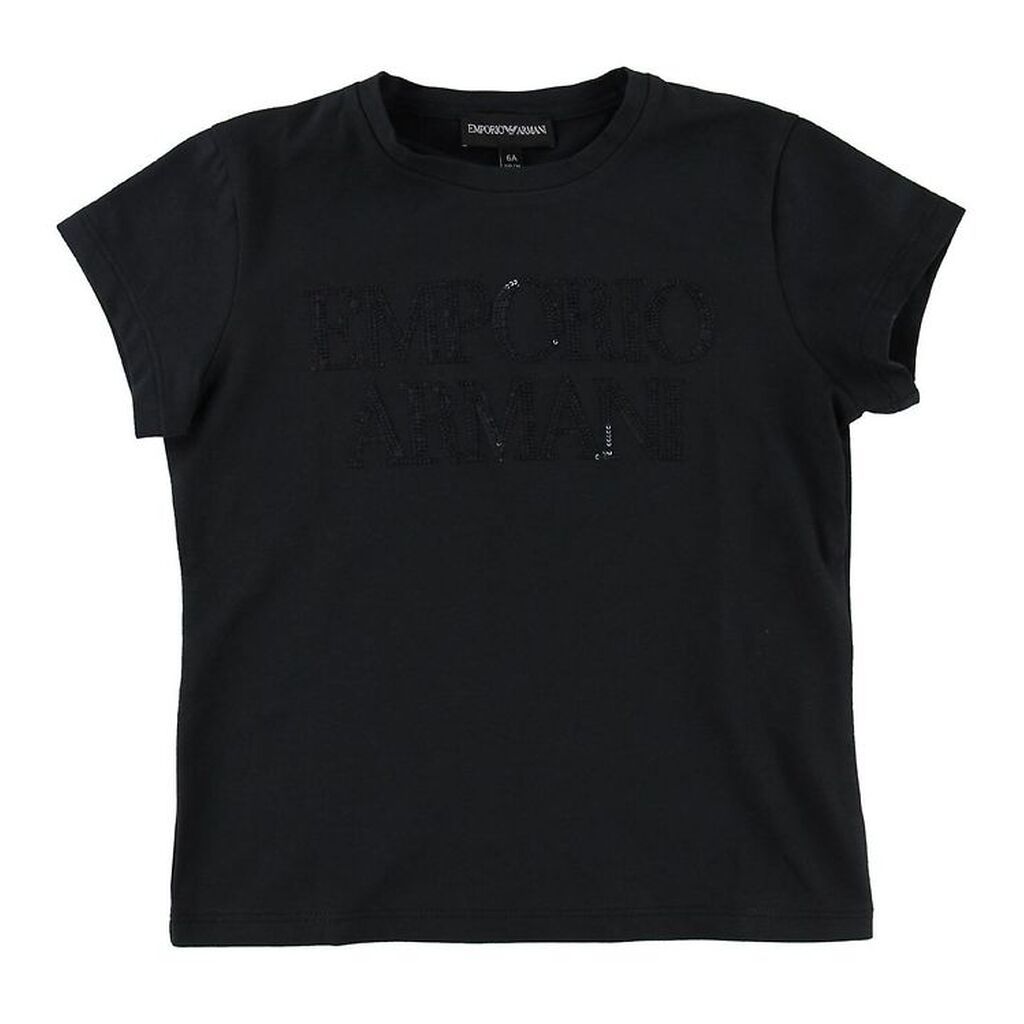 Emporio Armani T-shirt - Navy m. Pailletter