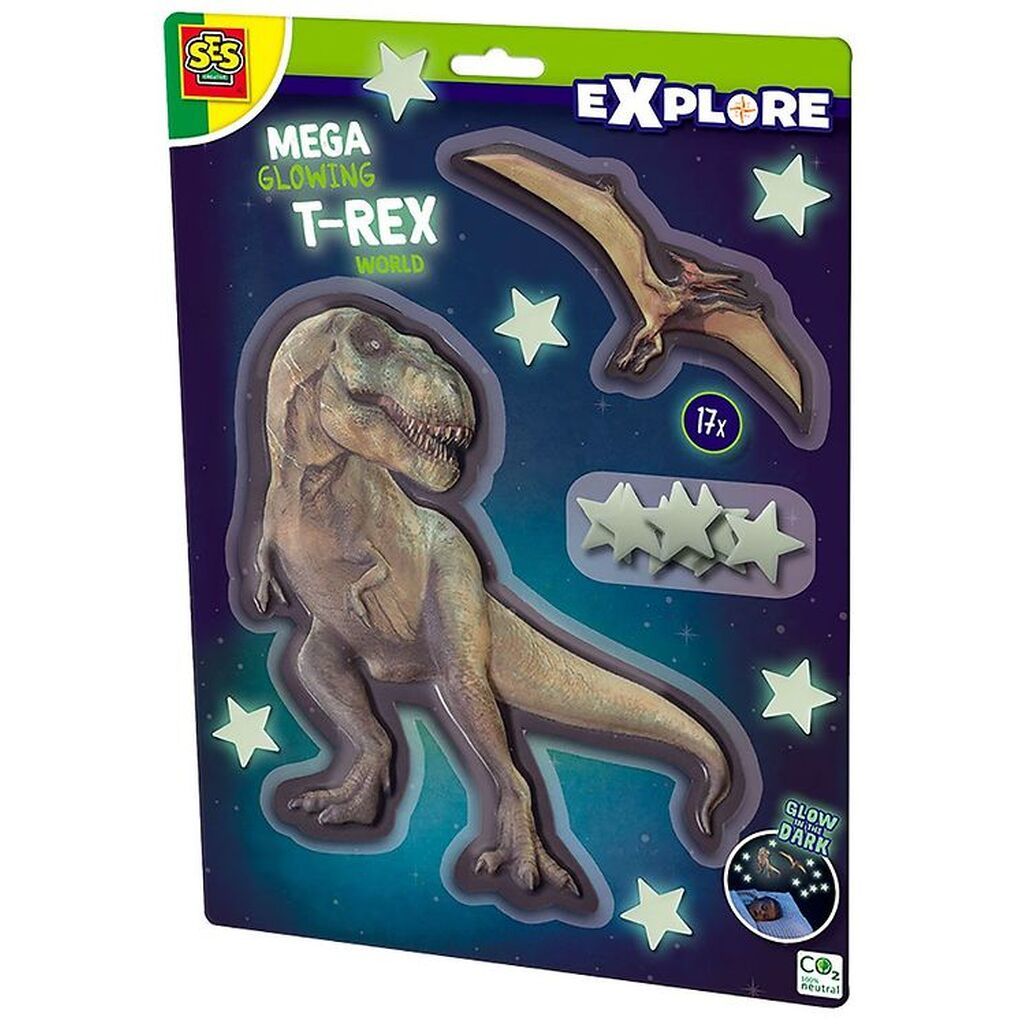 SES Creative - Explore - Selvlysende T-Rex og Pterosaur