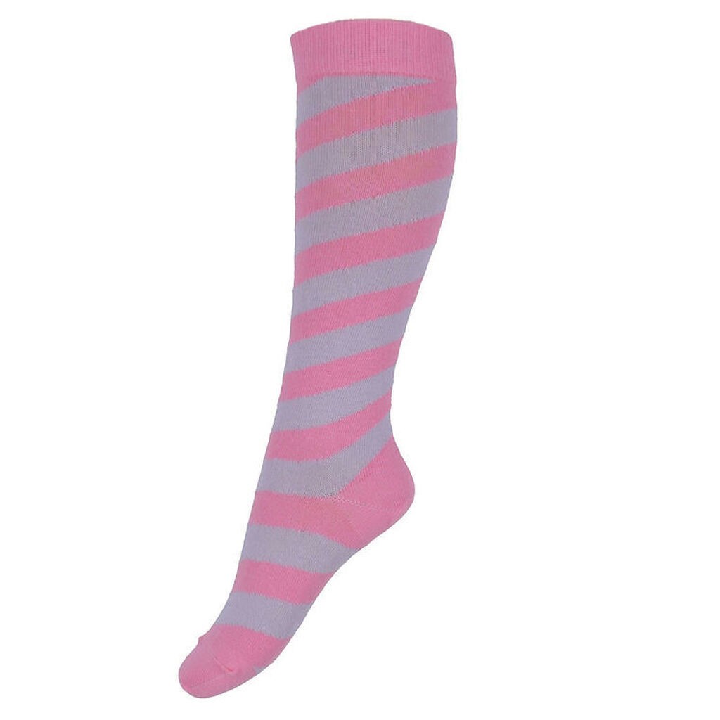 Melton Knæstrømper - Candy Stripe - Pink Cosmos
