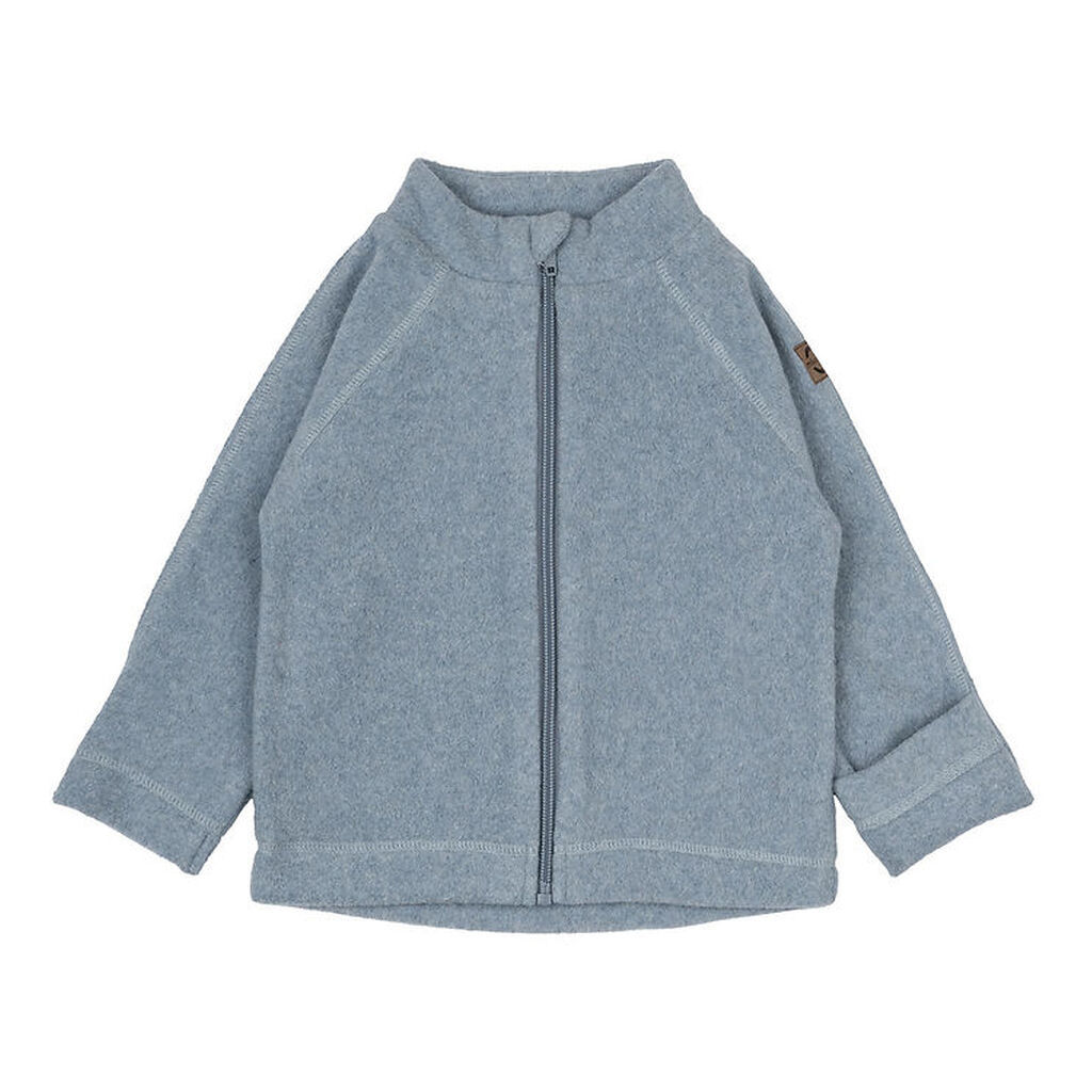 Mikk-Line Fleecejakke - Faded Denim Melange