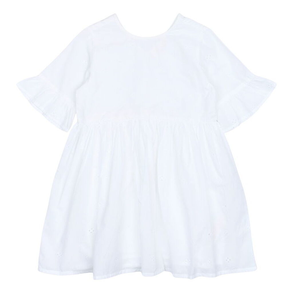 The New Kjole - TnNancy - Bright White m. Broderi Anglaise