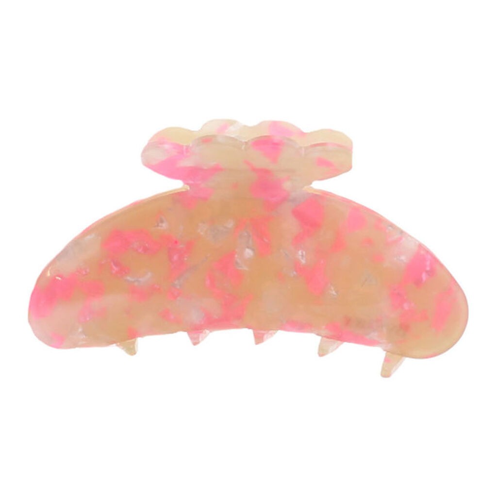 By Stær Hårklemme - Asta - 10x5 cm - Pink Marmor