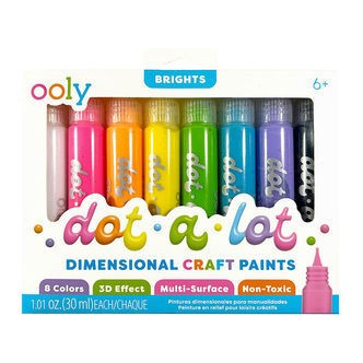 Ooly Prikmaling 3D Effekt - 8-stk - Dot-a-Lot - Brights