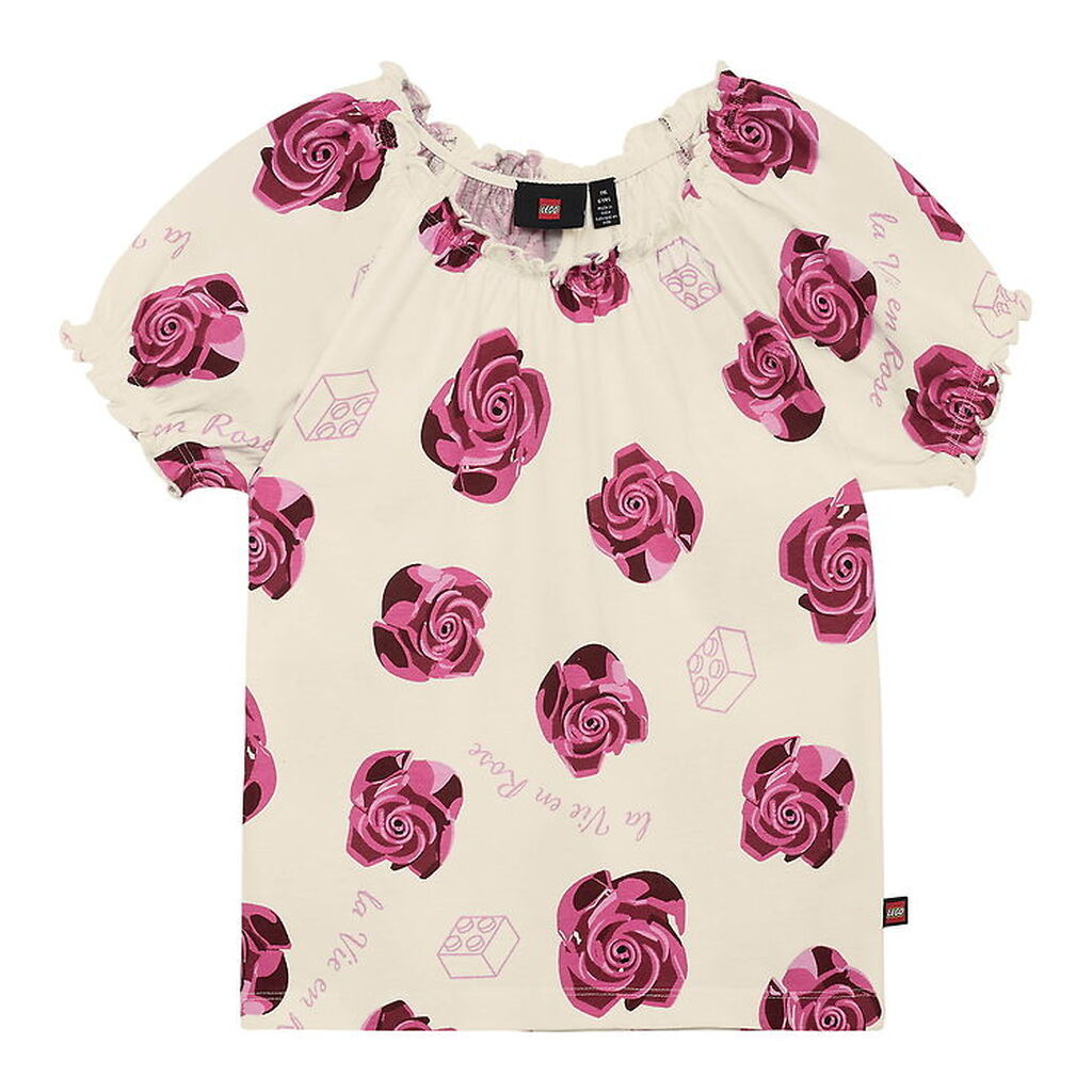 LEGOÂ® Wear T-shirt - LwtAja - Hvid m. Roser