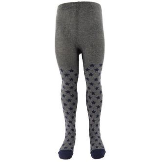 Minymo Strømpebukser - Grå m. Stjerner