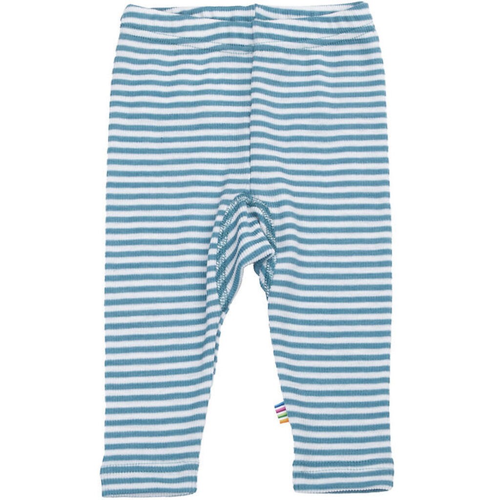 Joha Leggings - Rib - Uld/Silke - Off White/Blå