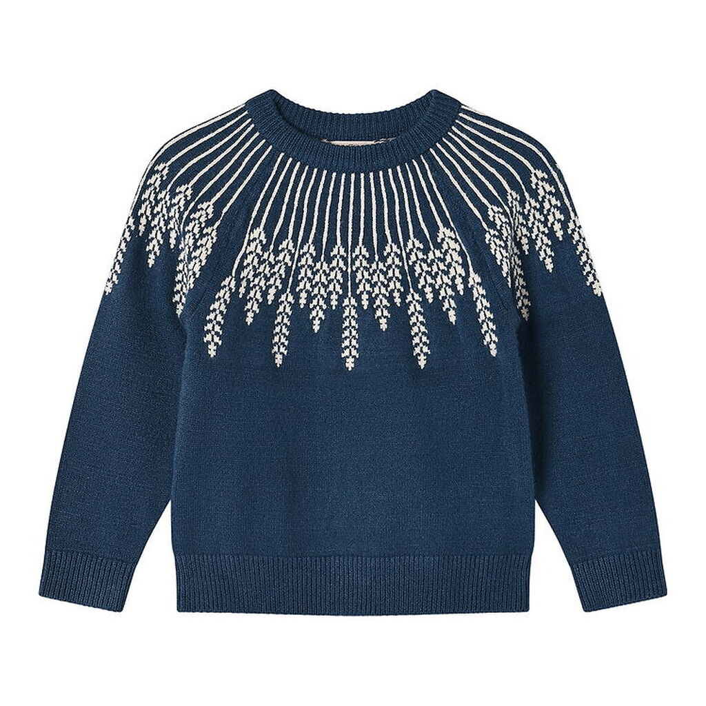 Fliink Bluse - Strik - Alon - Leaf - Insignia Blue