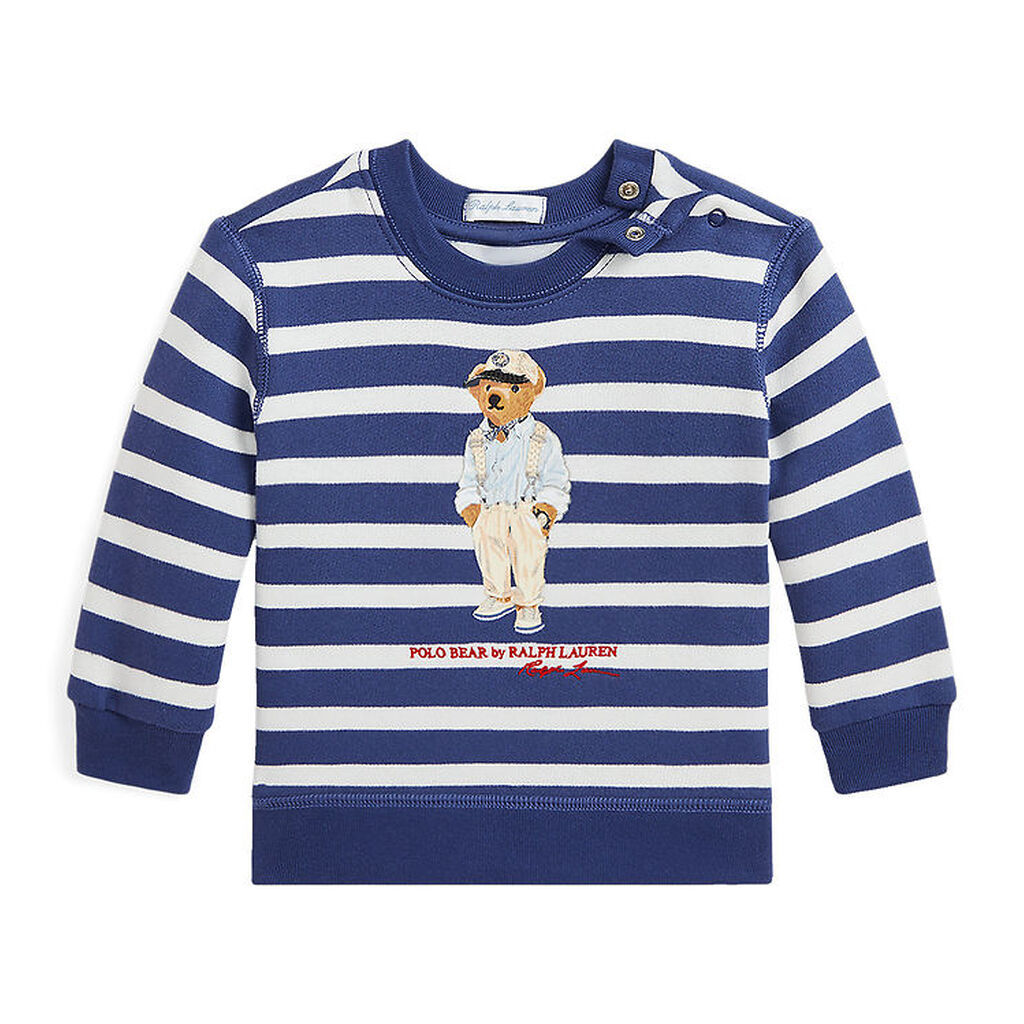 Polo Ralph Lauren Sweatshirt - Hemingway - Navy/Hvidstribet m. B
