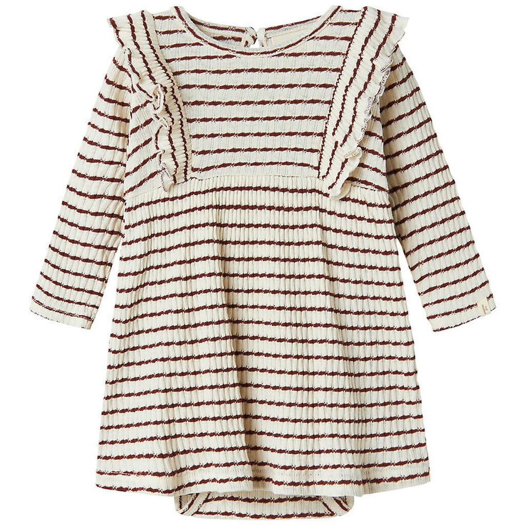 Lil' Atelier Kjolebody l/æ - Rib - NbfOsophia - Hot Chocolate