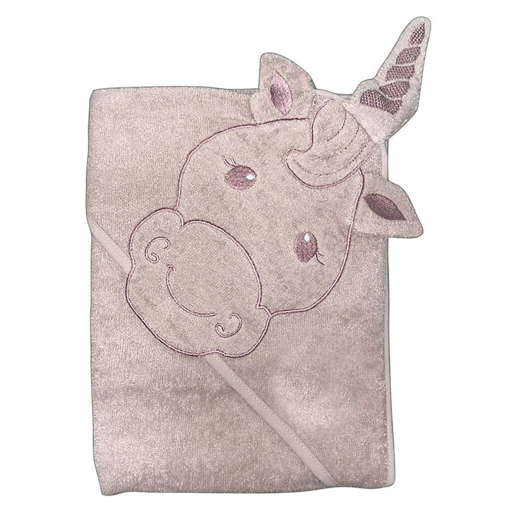 Nørgaard Madsens Babyhåndklæde - 100x100 cm - Pale Mauve m. Enhj