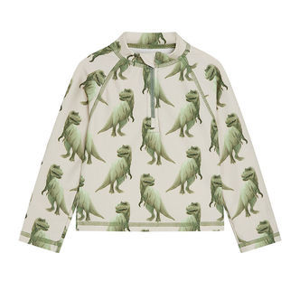 Hust and Claire Badebluse - Maiak - UV50+ - Seagrass m. Dinosaur