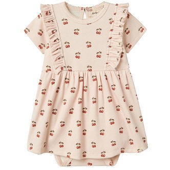 Lil' Atelier Kjole - Rib - NbfLavo - Silver Peony