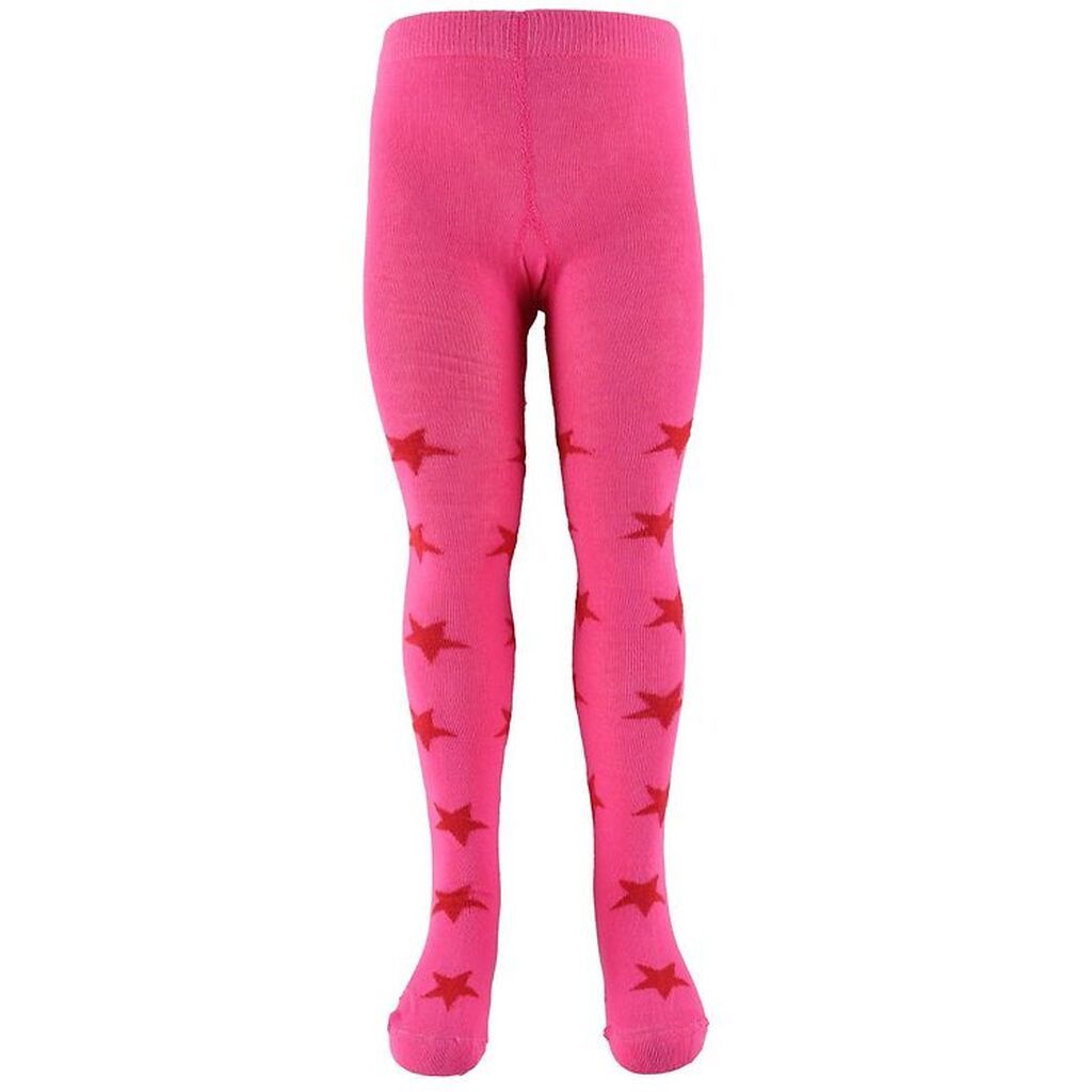 Minymo Strømpebukser - Pink m. Stjerner