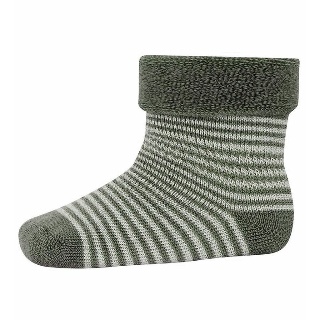 MP Strømper - Uld - Viggy - Dusty Ivy/Cremestribet