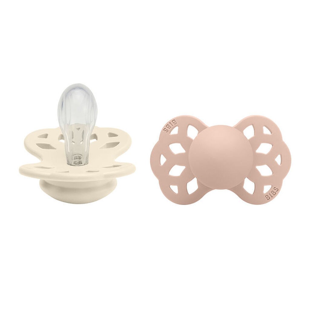 Bibs Infinity Sutter - 2-pak - Str. 1 - Symmetrisk - Ivory/Blush