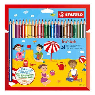 Stabilo Farveblyanter - Trio Thick - 24 stk. - Multifarvet