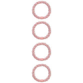 Name It Hårelastikker - nkfAcc - 4-pak - Cameo Pink m. Glitter