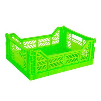 Aykasa Foldekasse - 40x30x15 cm - Midi - Neon Green