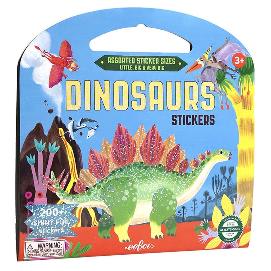 Eeboo Klistermærkebog - 200+ Klistermærker - Dinosaurer