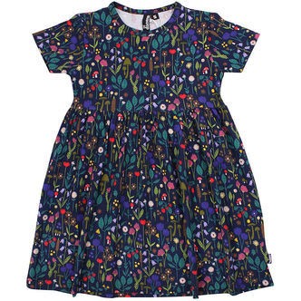 Danefæ Kjole - Daneshelfish Modal - Navy Botanical