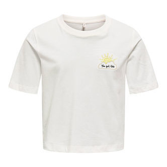 Kids Only T-shirt - KogRex - Cloud Dancer/Sun