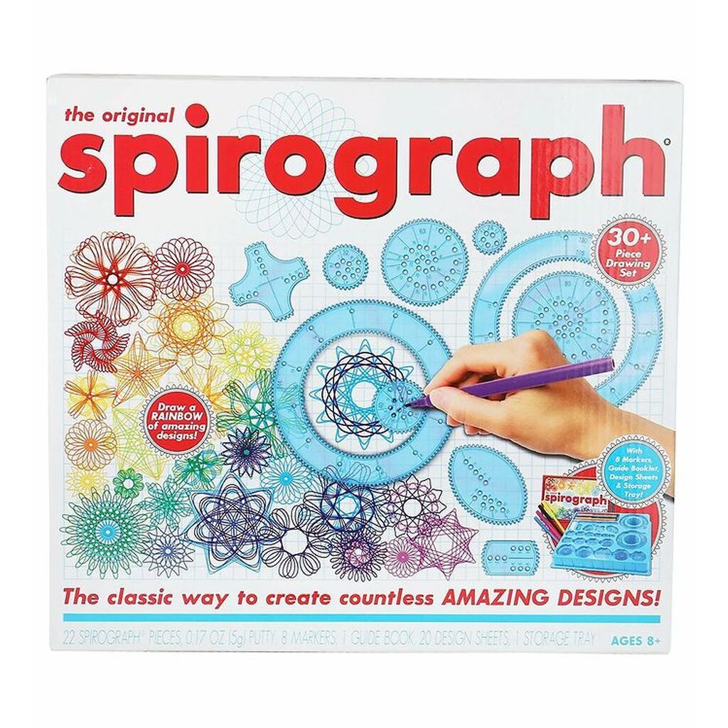 Spirograph Tegnesæt - 30 Dele - Sæt m. Tuscher