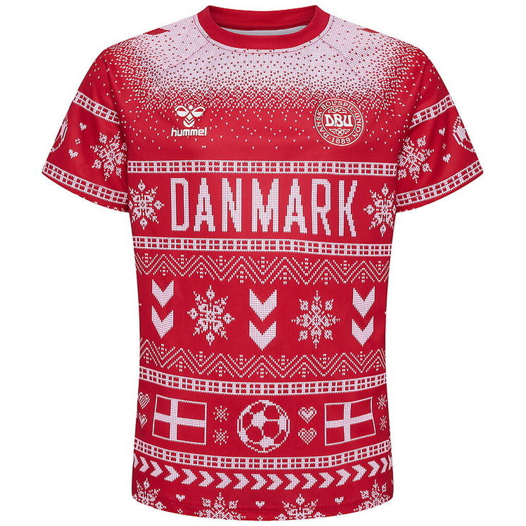 Hummel T-shirt - HmlDBU Fan XMAS - Tango Red