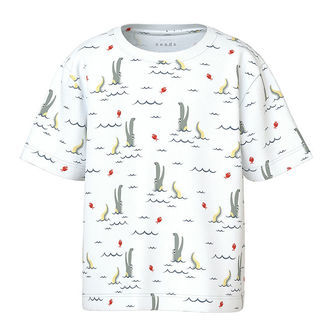 Name It T-shirt - NmmValther - Bright White/Fish Alligator