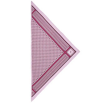 Lala Berlin Tørklæde - 162x85 - Triangle Lattice M - Fushia Rose