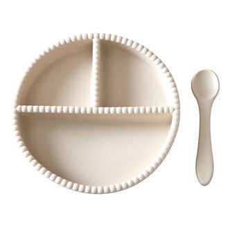 Jack o Juno Spisesæt - Silikone - 2 Dele - Bubble - Cream