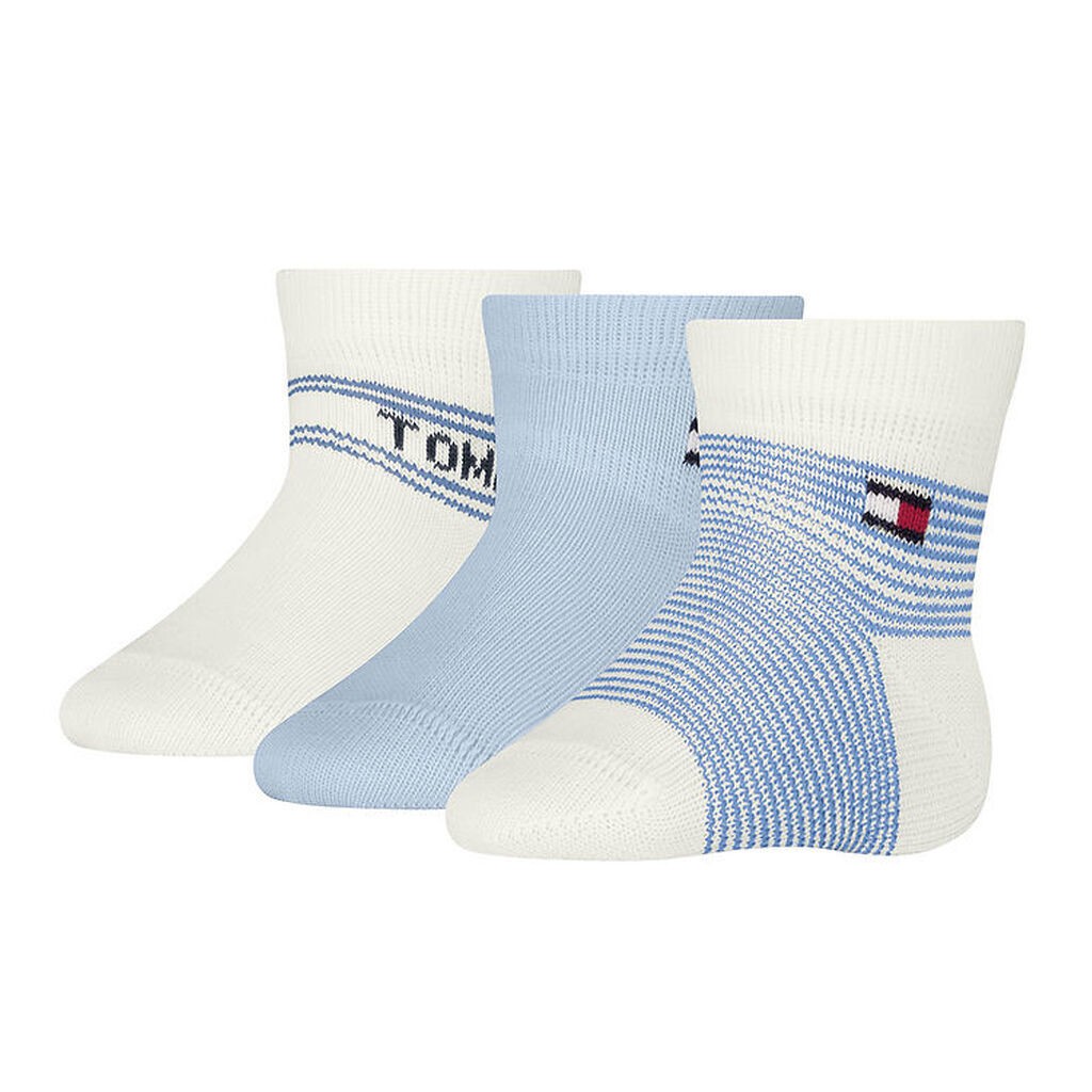 Tommy Hilfiger Gaveæske - Strømper - 3-pak - Light Blue