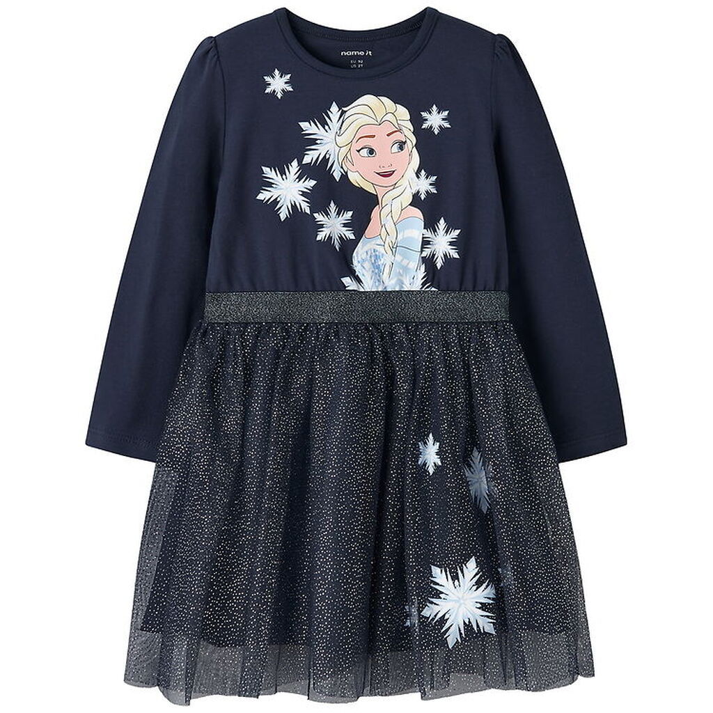 Name It Kjole - Tyl - NmfOsimi - Frost - Navy Blazer