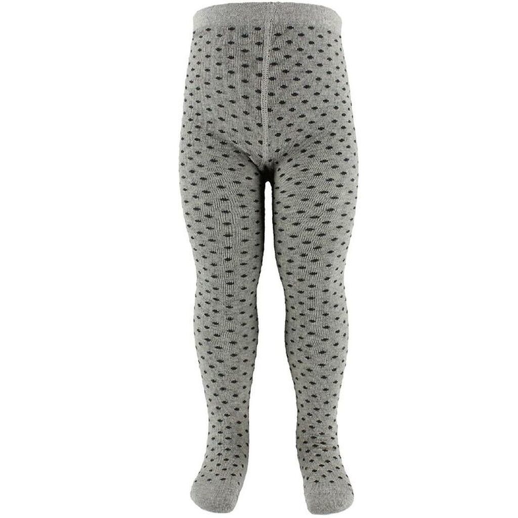 Fuzzies Strømpebukser - Grå m. Prikker