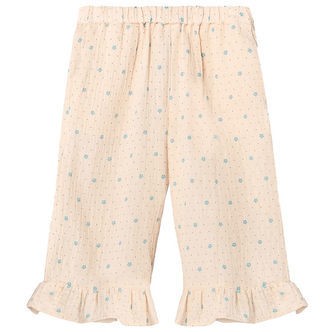 Fliink Bukser - Blooming Ruffle - Sandshell AOP