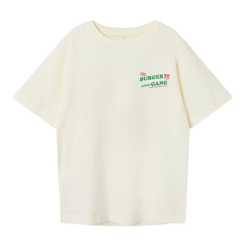 Name It T-Shirt - NkmOveryn - Cloud Dancer/Burger
