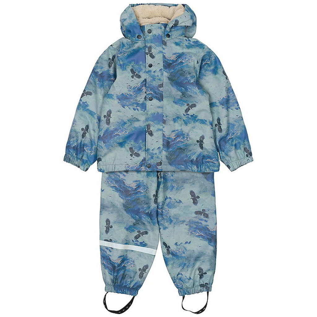 Mikk-Line Regntøj m. Seler/For - Blue Nights m. Bjerge