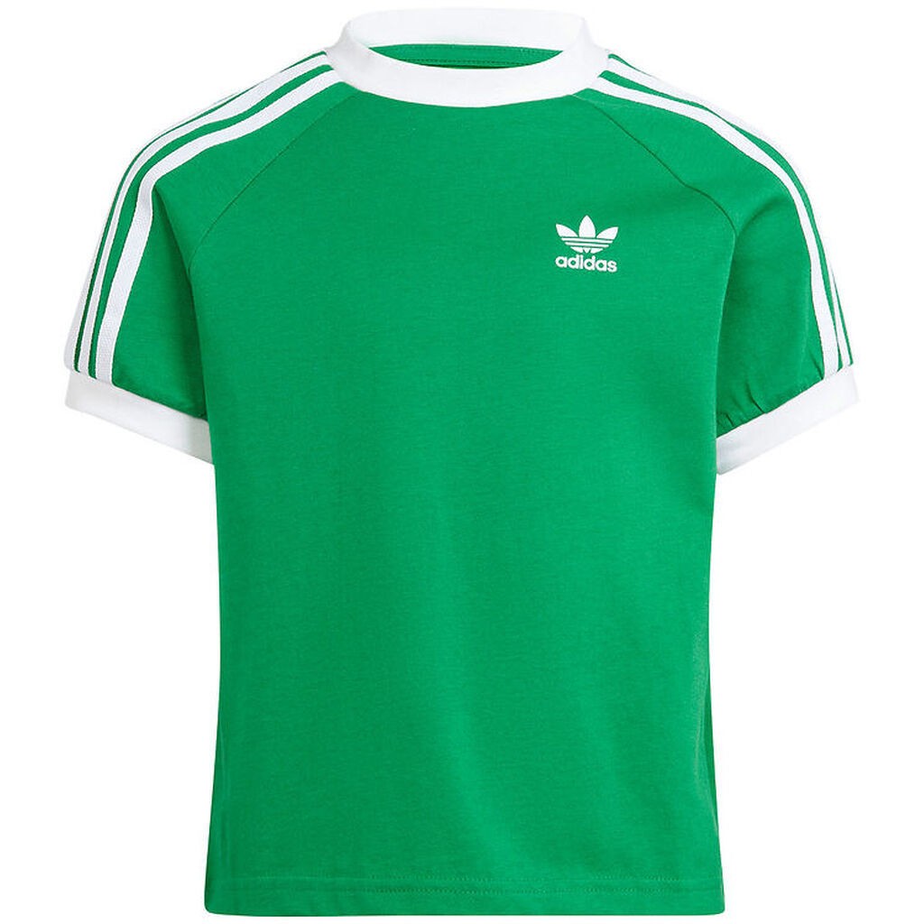 adidas Originals T-shirt - 3 Stripes - Grøn/Hvid