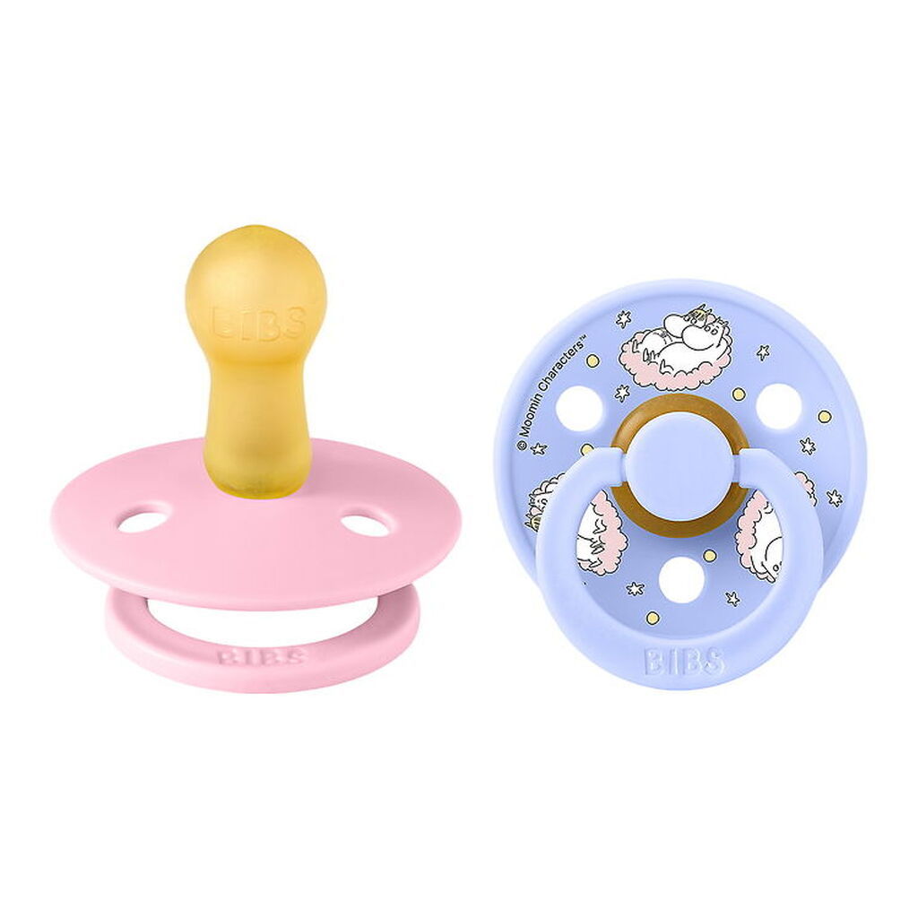 BIBS x Moomin Colour Sutter - Str. 2 - 2-pak - Baby Pink Mix
