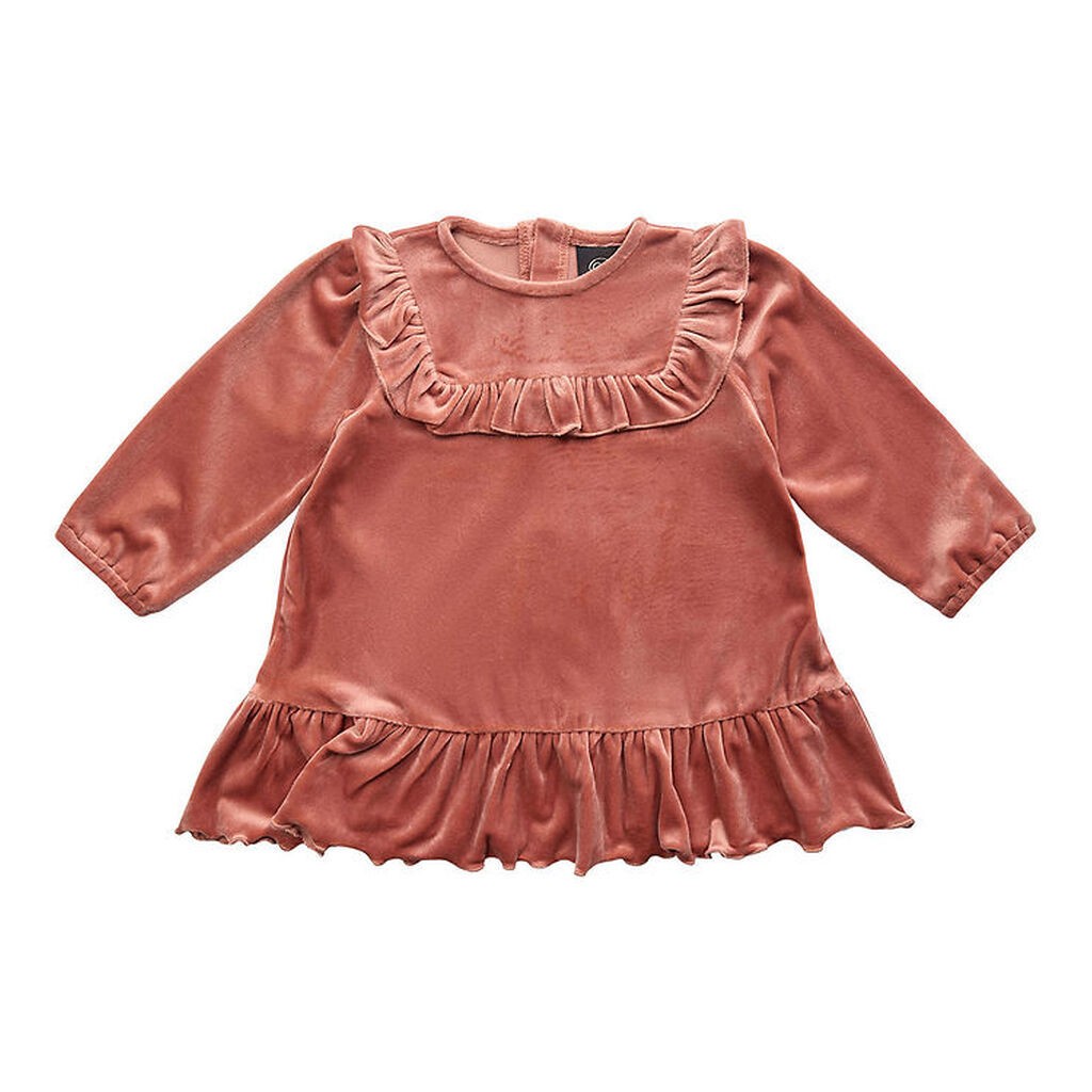 Petit by Sofie Schnoor Kjole - Velour - Dee - Rust Red