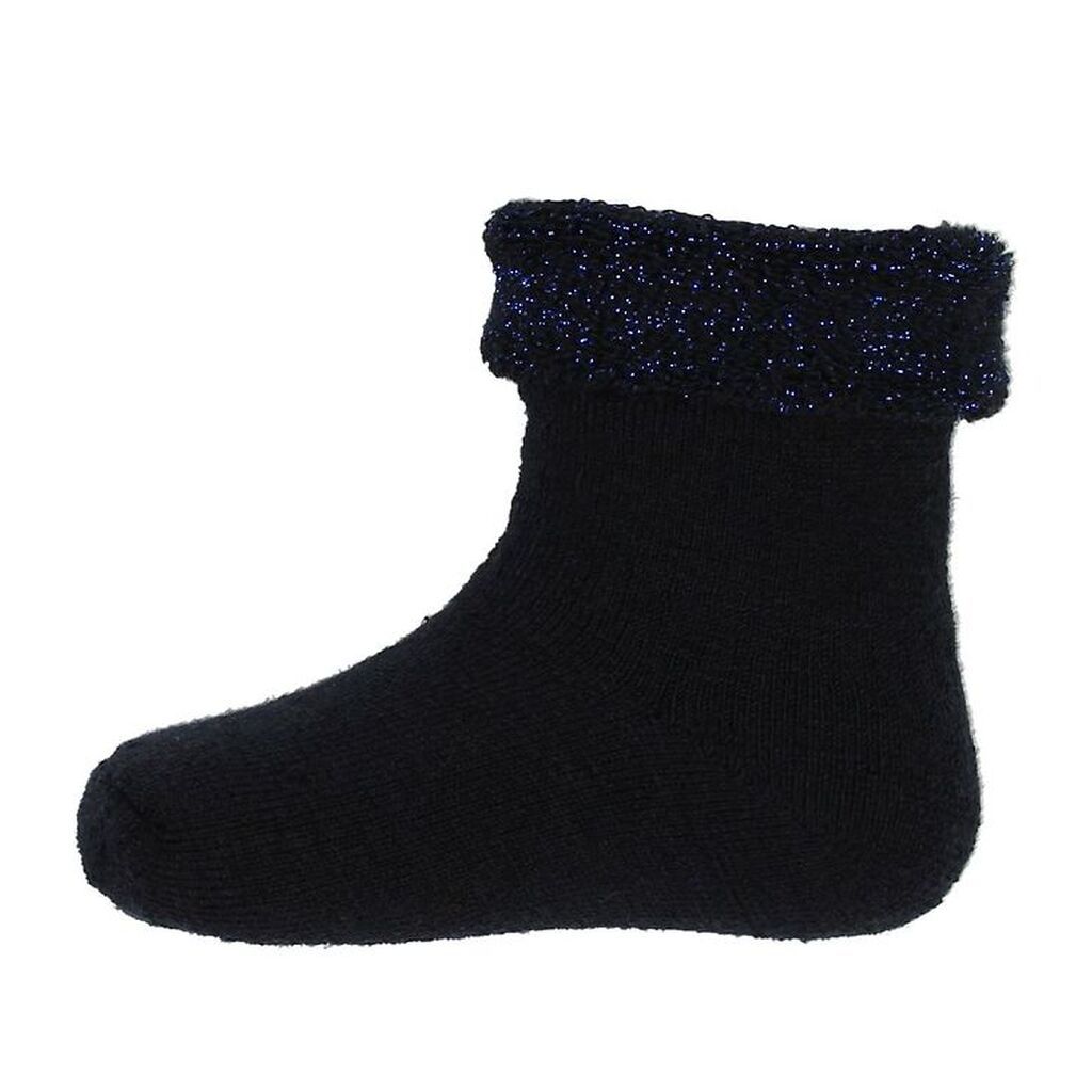 Melton Strømper - Uld - Navy m. Glitter
