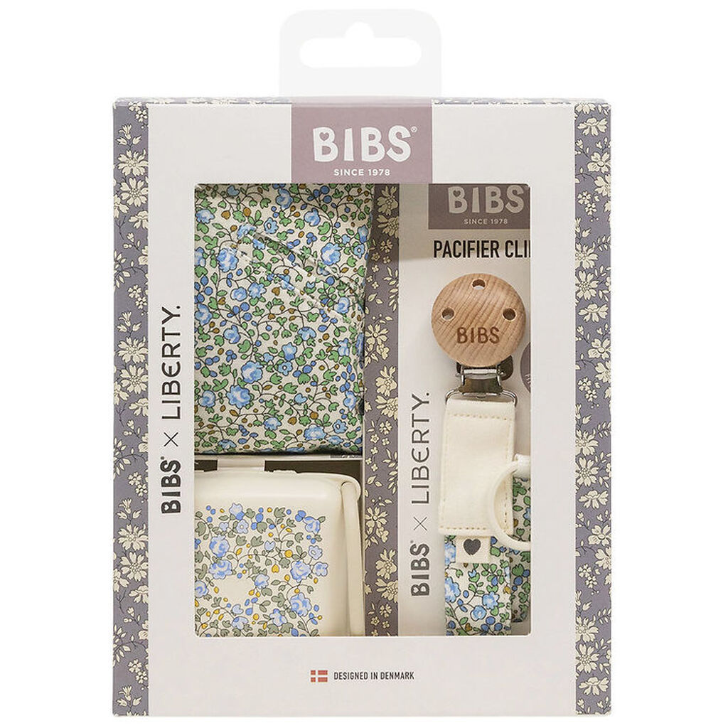 BIBS X Liberty Gavesæt - Savlesmæk/Sutteboks/Suttesnor - Eloise
